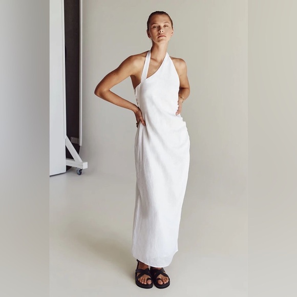 DISSH | Dresses | Dissh Zoey White Asym Linen Midi Dress | Poshmark